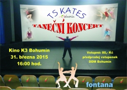 Taneční koncert TS KATES v úterý 31. března v K3.