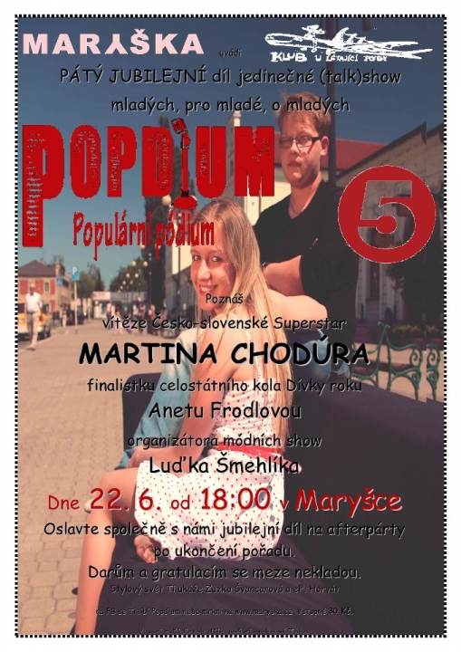 Popdium vol. 5. Jubilejní díl a Martin Chodúr.