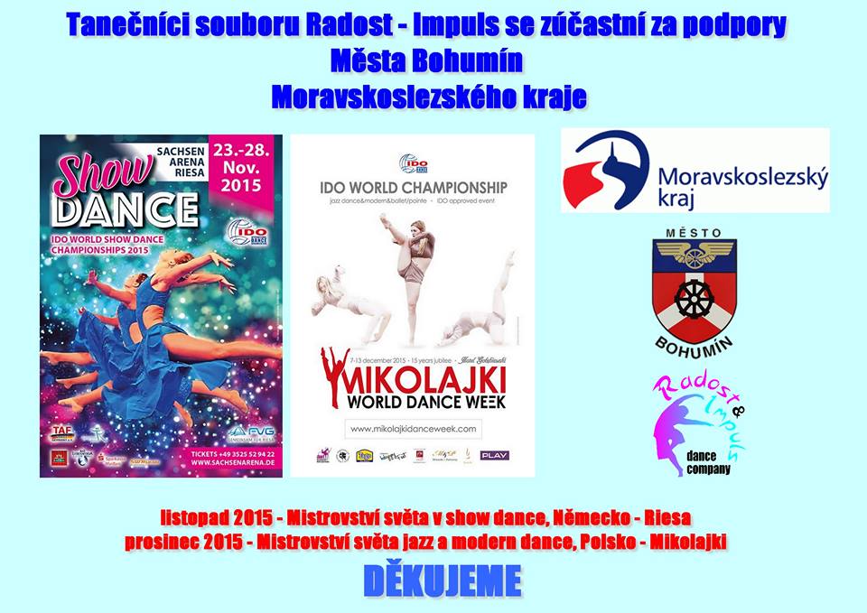 Tanečníci Radosti se chystají na Mistrovsví světa do Německa a Polska.