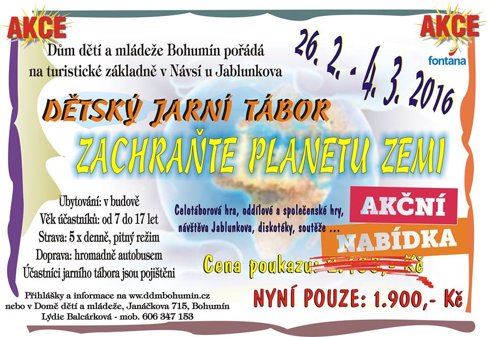 Pobytový jarní tábor v Návsí má ještě volná místa a akční cenu!