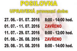 Od 1. do 14. srpna je hlavní budova uzavřena.