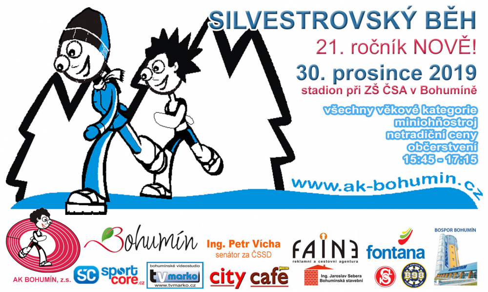 Silvestrovský běh v Bohumíně.