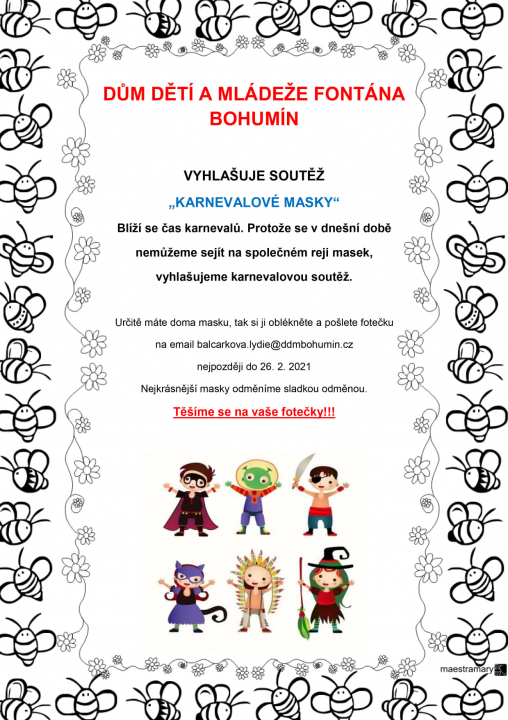 Soutěž o nejlepší karnevalovou masku