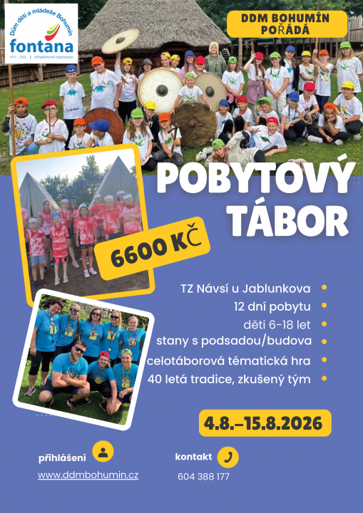 Máme volná místa na pobytovém táboře v Návsí u Jablunkova