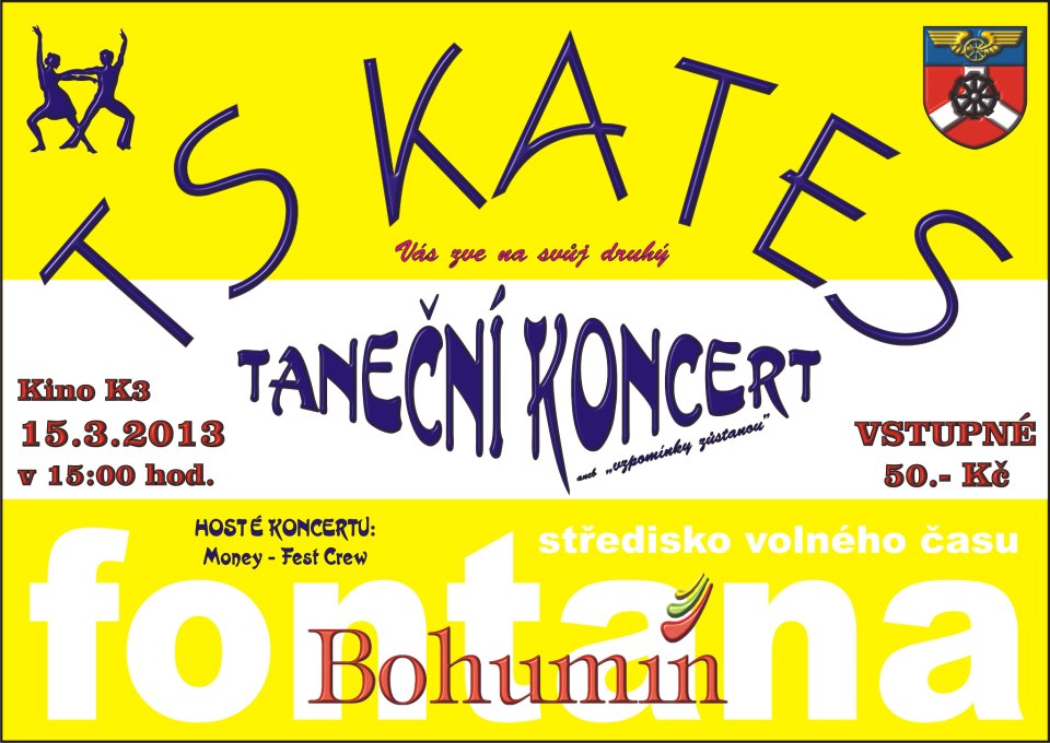 Taneční koncert KATES v pátek 15. března v K3. Naváže RADOST a IMPULS.